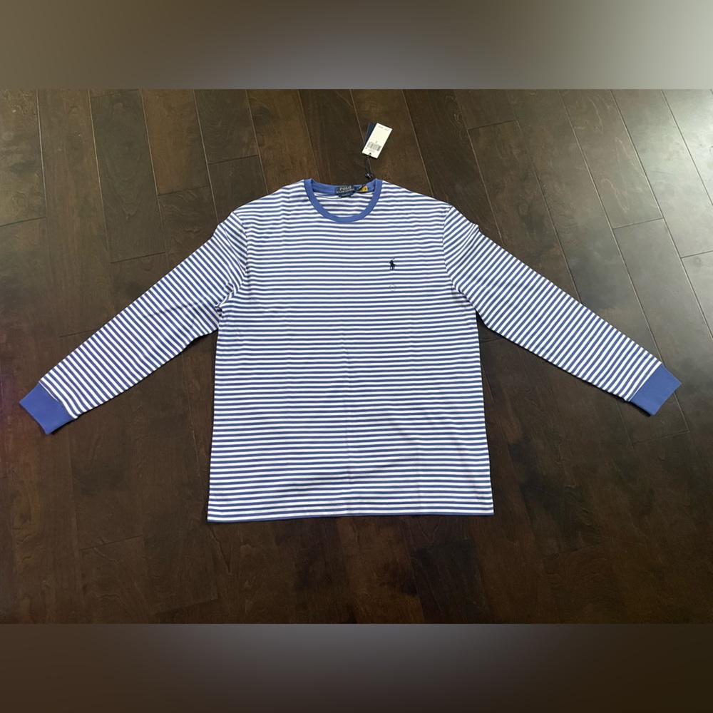 Polo RL men blue stripe classic fit size L